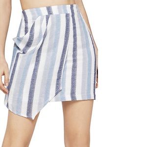 NWT BCBGeneration Striped Asymmetrical Mini Skirt